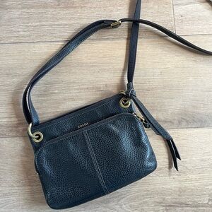 Fossil Black Vintage Crossbody Purse
